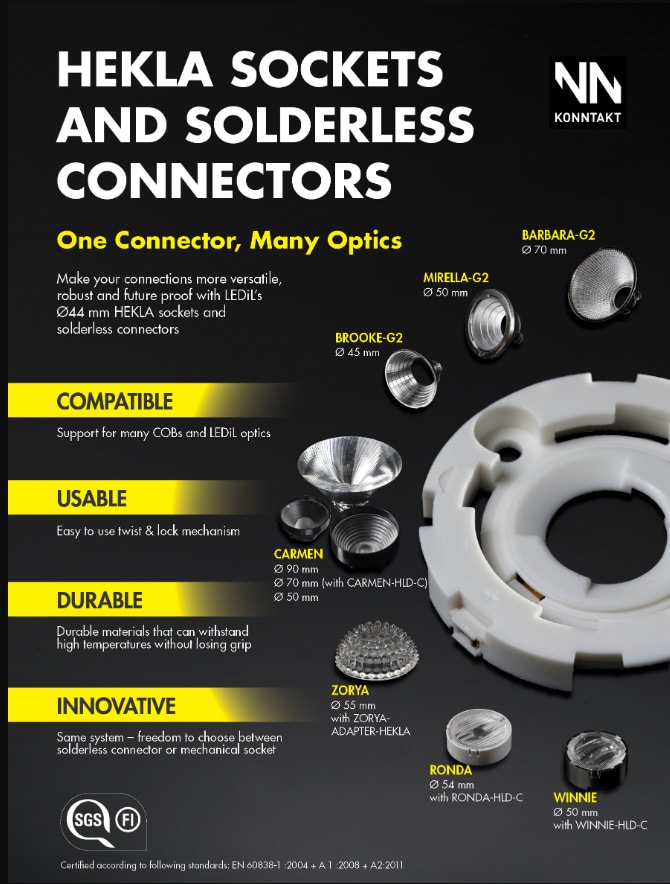 Ledil Hekla Solderless Connectors Ledil Hekla Solderless Connectors